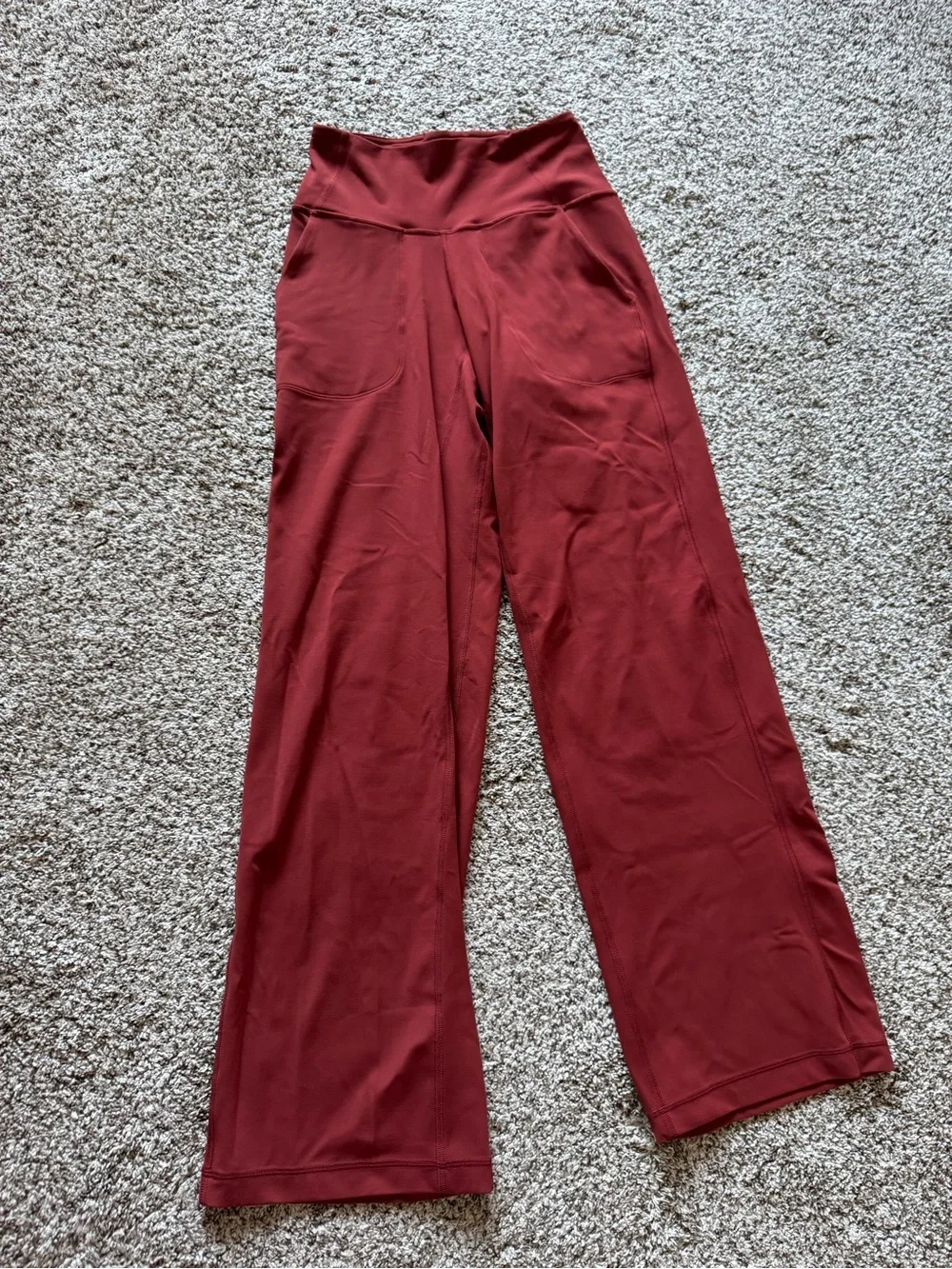 Lululemon Align High Rise Wide Leg Pants in Dark Terracotta